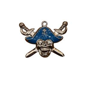 Pirate Skull Crossbones Pendant Charm